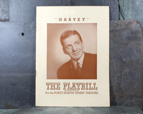 RARE! 1947 HARVEY Broadway Playbill | Frank Fay | Josephine Hull | October 27, 1947 | Vintage Broadway Memorabilia | Bixley Shop