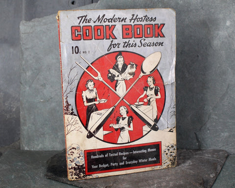 RARE! The Modern Hostess Cookbook by Marjorie Teen | Winter 1938 | Antique Modern Screen Magazine Special Issue Cookbook | Bixley Shop