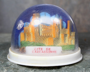 RARE! Vintage Citadel of Carcassonne, France Souvenir Snow Globe | 1970s French Souvenir Snow Globe | Bixley Shop