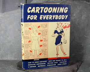 Cartooning for Everybody Written & Illustrated by Lawrence Lariar | 1941 Cartoon Instruction Book | Bixley Shop