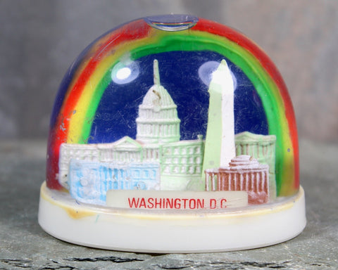 Vintage Washington DC Souvenir Snow Globe | 1970s Washington Snow Globe | White House | Capital Building | Washington Memorial