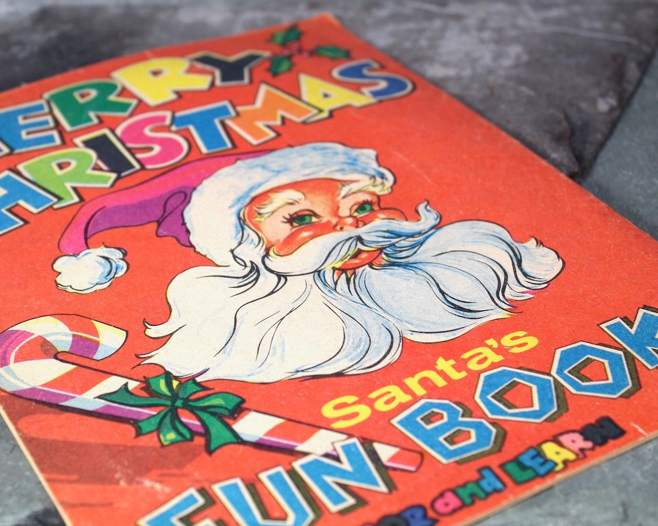 Santa's Fun Book | 1971 Freedom Federal Savings Bank Promotional Book | Vintage Children's Christmas Activity Book | Bixley Shop