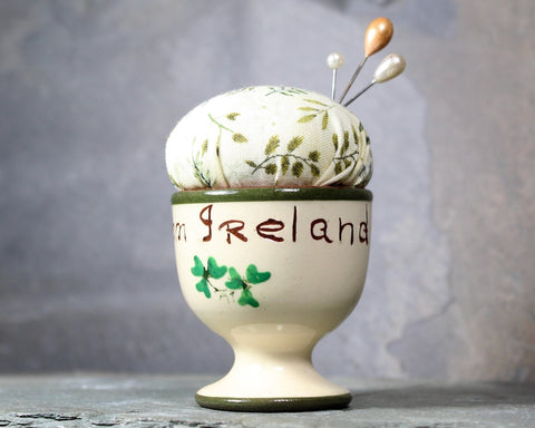 Ireland Upcycled Pin Cushion | Vintage Irish Pin Cushion | Ireland Souvenir Pin Cushion | Handmade by Bixley Shop