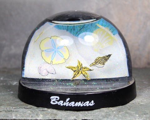 Vintage Bahamas Flamingo Souvenir Snow Globe | 1970s Bahamas Snow Globe | Bahamas Souvenir | Bixley Shop