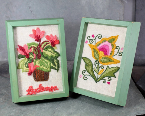 Vintage Framed Floral Needlepoint | Your Choice of Design | Framed Vintage Needlepoint | Bixley Shop