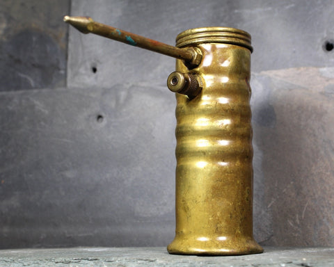 Vintage Eagle No 66 Oil Pump | Brass Pump | 5.5" Tall x 2.5" Diameter Oil Can | Vintage Industrial |Bixley Shop