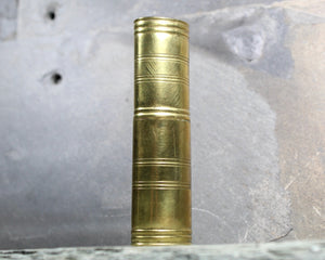 RARE! Antique Brass Pocket Inkwell | Travel Ink Pot | Cylindrical Brass Inkwell | Bixley Shop