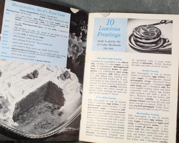 Ten Cakes Husbands Love Best | 1940s Spry Shortening Cookbooklet | Circa 1940s | Bixley Shop