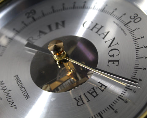 Vintage Predictor Maximum Barometer | Gold Finish Wall Barometer | Rain, Change, Fair | Predictor Maximum Weather Predictor | Bixley Shop