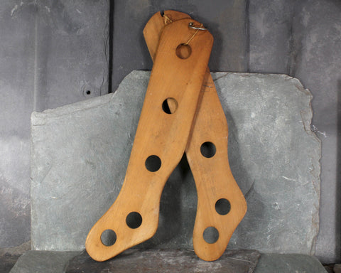 Set of 2 Antique Stocking/Sock Stretchers | Sock Dryers | Wooden Stocking Stretchers | Children's Size | Bixley Shop