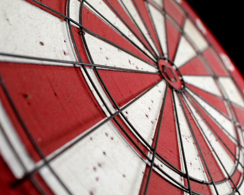 Vintage 17" Dart Board | Two-Sided Board - Classic Darts & Baseball | Vintage Playroom Decor | Bixley Shop