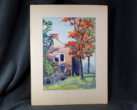 Original Watercolor Painting | Louise B. Spier Artist | Signed & Dated 1938 Painting | UNFRAMED 10"x14" | Bixley Shop