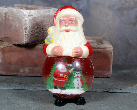 RARE! Vintage Santa Claus Snow Globe | 1960s Christmass Snow Globe | Round Belly Santa Snow Globe | Bixley Shop