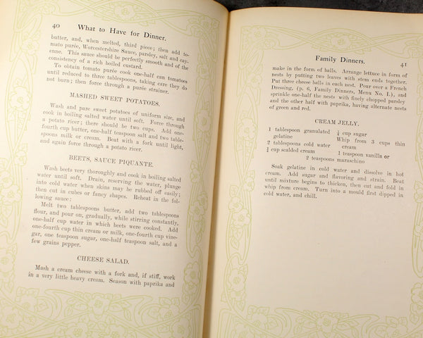 A Book of Good Dinners for My Friend by Fanny Merritt Farmer | 1914 Antique Cookbook | Bixley Shop