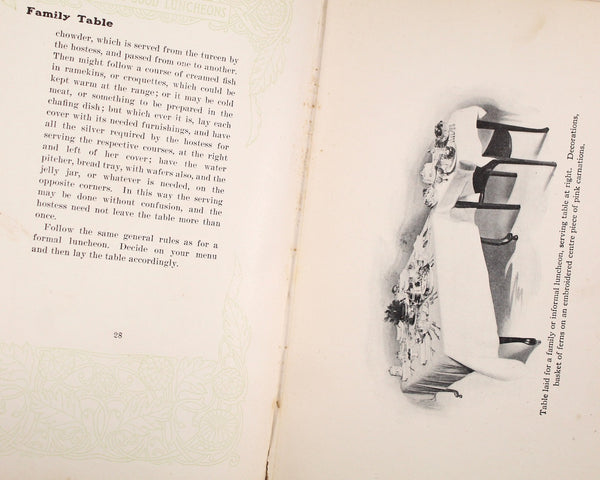 A Book of Good Luncheons by Mary J. Lincoln, author of the Boston Cook Book | 1916 Antique Cookbook | Antique Luncheon Cookbook