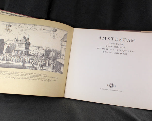 Amsterdam Then & Now Coffee Table Books | Vintage Photo Guide Book of Amsterdam, Netherlands | 1969 | Bixley Shop