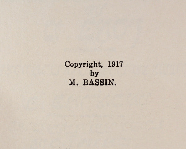 RARE! Analogy: 500 Years of Yiddish Poetry by Morris Bassin | 1917 Anthology of Jewish Poetry | In Yiddish |  Bixley Shop