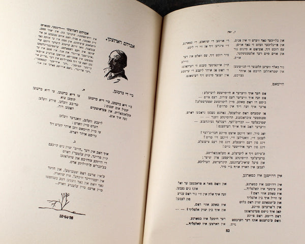 RARE! Analogy: 500 Years of Yiddish Poetry by Morris Bassin | 1917 Anthology of Jewish Poetry | In Yiddish |  Bixley Shop