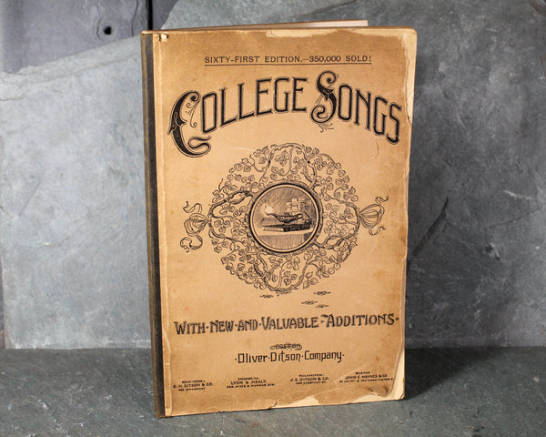 RARE! Antique Song Books | I Hear America Sing, 1918 | College Songs, 1887 | Bixley Shop