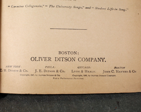RARE! Antique Song Books | I Hear America Sing, 1918 | College Songs, 1887 | Bixley Shop