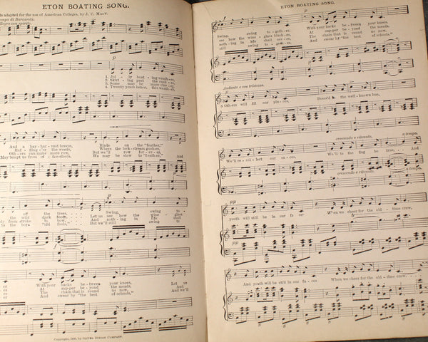 RARE! Antique Song Books | I Hear America Sing, 1918 | College Songs, 1887 | Bixley Shop