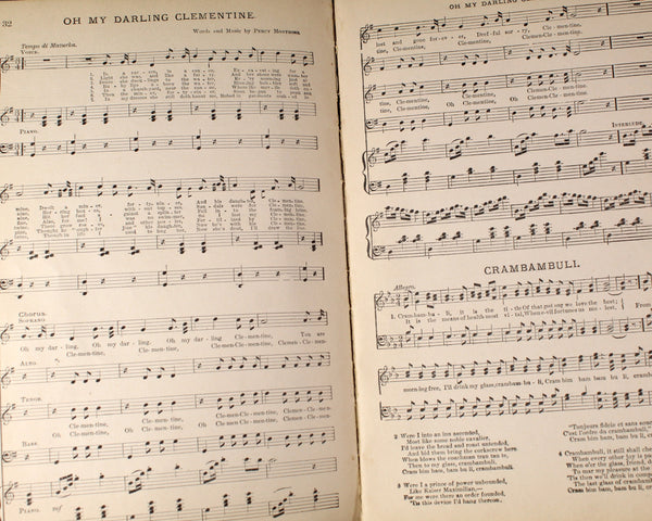 RARE! Antique Song Books | I Hear America Sing, 1918 | College Songs, 1887 | Bixley Shop