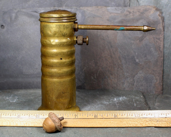 Vintage Eagle No 66 Oil Pump | Brass Pump | 5.5" Tall x 2.5" Diameter Oil Can | Vintage Industrial |Bixley Shop