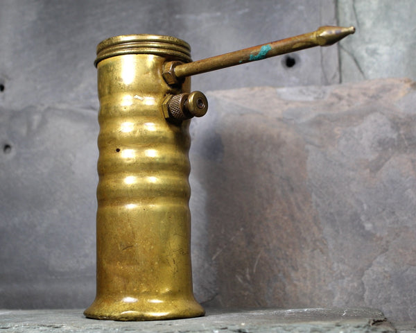 Vintage Eagle No 66 Oil Pump | Brass Pump | 5.5" Tall x 2.5" Diameter Oil Can | Vintage Industrial |Bixley Shop