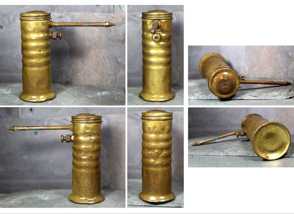 Vintage Eagle No 66 Oil Pump | Brass Pump | 5.5" Tall x 2.5" Diameter Oil Can | Vintage Industrial |Bixley Shop