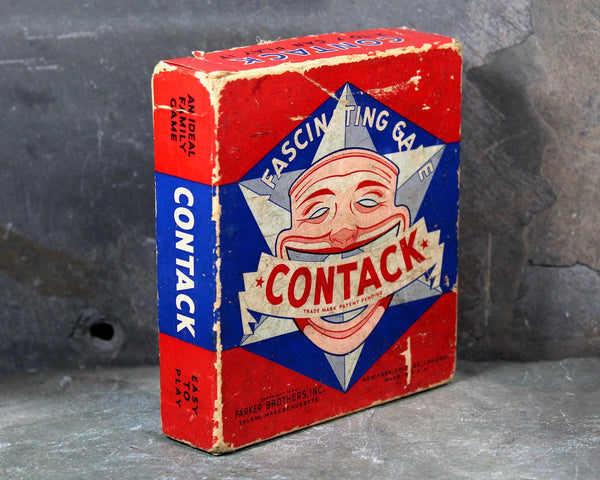 1939 Contack Game by Parker Brothers | Antique Triominoes-Style Game | Great Graphics! | Complete Game with Instructions | Bixley Shop