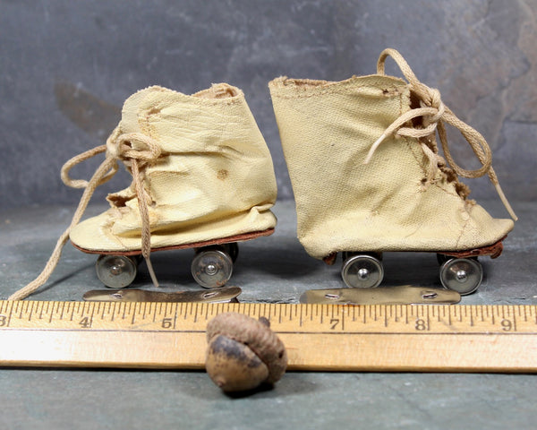 Vintage Doll Roller Skates | Roller Skates with Boots and One Pair of Rollers without Boot | Vintage Doll Clothing