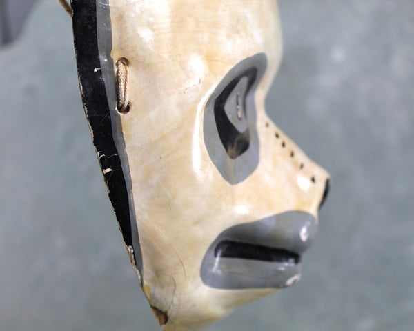 RARE! Antique Paper Mache Panda Mask | Stunning Panda Mask | Vintage Halloween | Bixley Shop