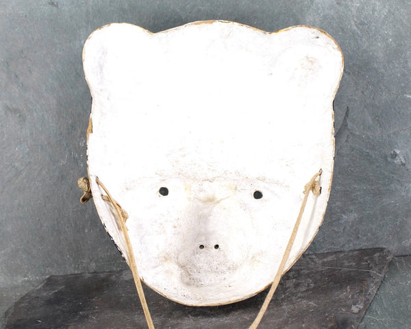 RARE! Antique Paper Mache Panda Mask | Stunning Panda Mask | Vintage Halloween | Bixley Shop