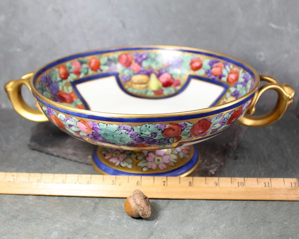 Antique Rosenthal Selb-Bavaria Empire Footed Bowl | Bavarian Porcelain | Hand Painted Bavarian Pedestal Bowl | Bixley Shop