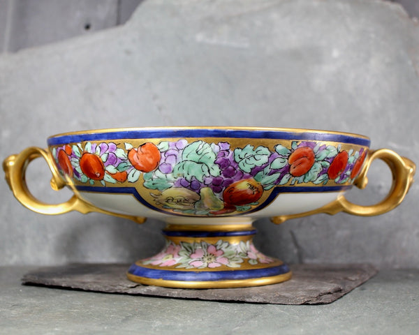 Antique Rosenthal Selb-Bavaria Empire Footed Bowl | Bavarian Porcelain | Hand Painted Bavarian Pedestal Bowl | Bixley Shop