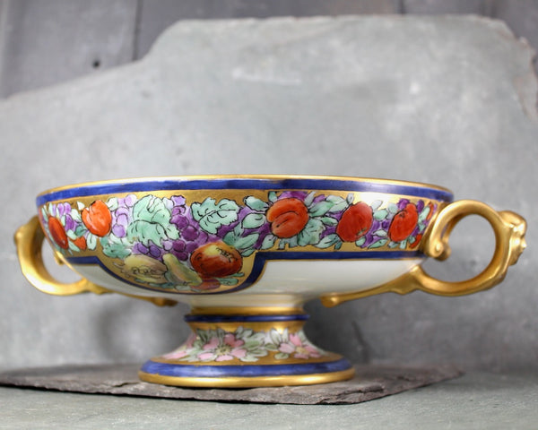 Antique Rosenthal Selb-Bavaria Empire Footed Bowl | Bavarian Porcelain | Hand Painted Bavarian Pedestal Bowl | Bixley Shop