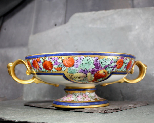 Antique Rosenthal Selb-Bavaria Empire Footed Bowl | Bavarian Porcelain | Hand Painted Bavarian Pedestal Bowl | Bixley Shop