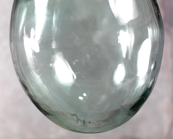 Antique Round Bottom Bottle |  Green Glass with Bubbles | Antique Bottle | Bixley Shop