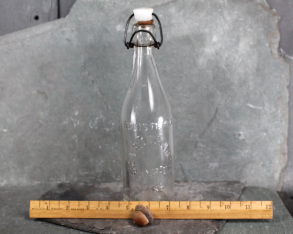 Antique S.A. Ryan & Co. Bottle with Original Ceramic Stopper | Springfield Mass | Antique Soda Bottle | Bixley Shop