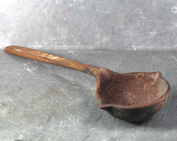 Antique SWETT Cast Iron Smelter's Ladle | 15" Blacksmith's Ladle | Circa late 1800s/early 1900s | Rustic Industrial Decor | Bixley Shop