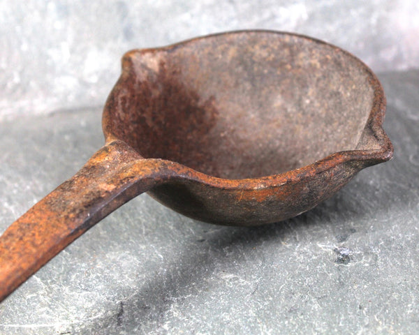 Antique SWETT Cast Iron Smelter's Ladle | 15" Blacksmith's Ladle | Circa late 1800s/early 1900s | Rustic Industrial Decor | Bixley Shop