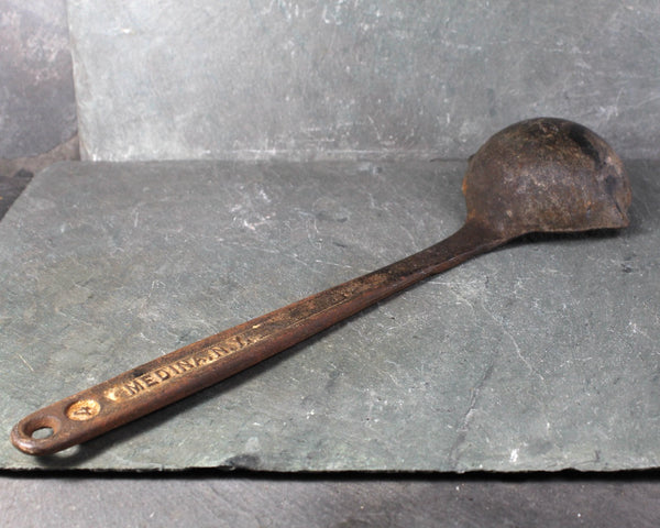 Antique SWETT Cast Iron Smelter's Ladle | 15" Blacksmith's Ladle | Circa late 1800s/early 1900s | Rustic Industrial Decor | Bixley Shop