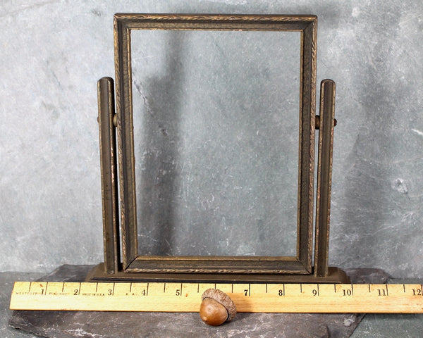 Antique Tabletop Wooden Swivel Frame | Antique Frame for Portrait or Mirror | Antique Tabletop Frame for 5"x7" Images | Bixley Shop