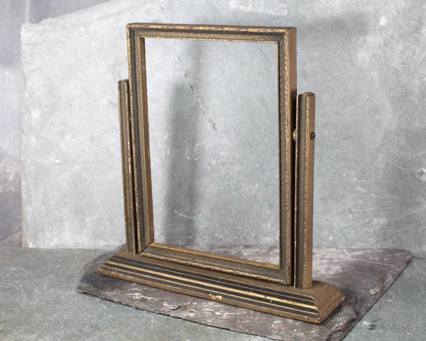 Antique Tabletop Wooden Swivel Frame | Antique Frame for Portrait or Mirror | Antique Tabletop Frame for 5"x7" Images | Bixley Shop