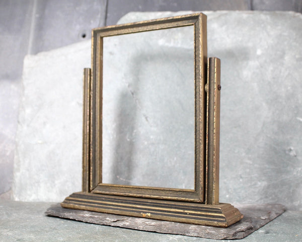 Antique Tabletop Wooden Swivel Frame | Antique Frame for Portrait or Mirror | Antique Tabletop Frame for 5"x7" Images | Bixley Shop