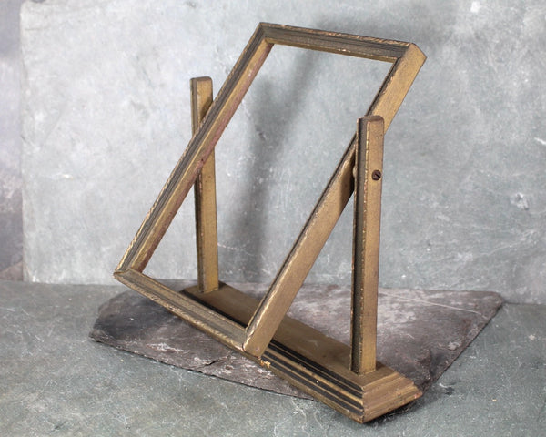 Antique Tabletop Wooden Swivel Frame | Antique Frame for Portrait or Mirror | Antique Tabletop Frame for 5"x7" Images | Bixley Shop