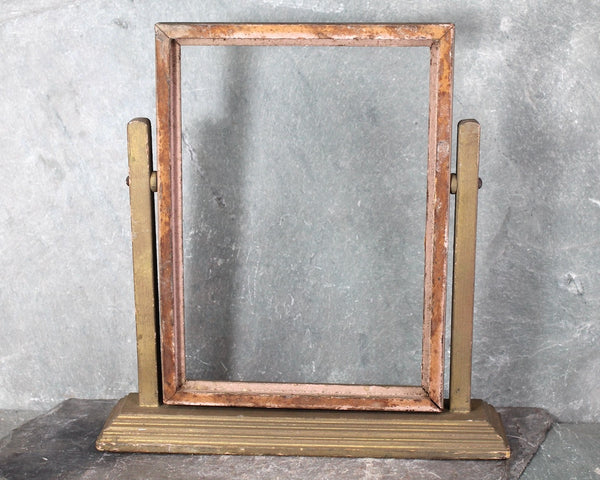 Antique Tabletop Wooden Swivel Frame | Antique Frame for Portrait or Mirror | Antique Tabletop Frame for 5"x7" Images | Bixley Shop