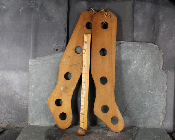 Set of 2 Antique Stocking/Sock Stretchers | Sock Dryers | Wooden Stocking Stretchers | Children's Size | Bixley Shop