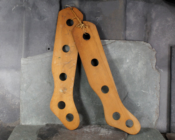 Set of 2 Antique Stocking/Sock Stretchers | Sock Dryers | Wooden Stocking Stretchers | Children's Size | Bixley Shop