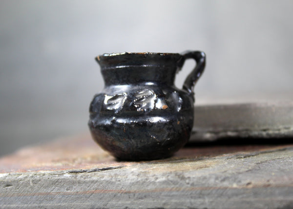 RARE! Antique Dollhouse Pottery Pitchers Set of 5 | Hand Thrown Collection of Miniature Pitchers Hand Glazed | Bixley Shop